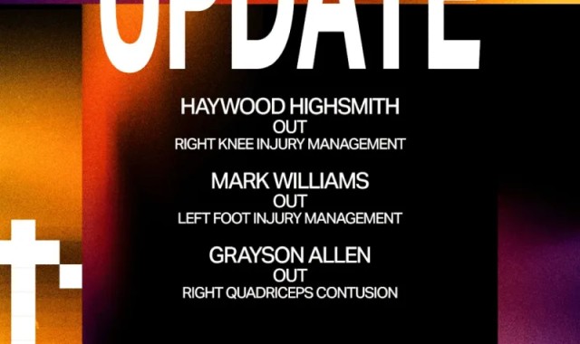 华体会体育官网-太阳伤病更新：马克-威廉姆斯与格雷森-阿伦缺席今日比赛